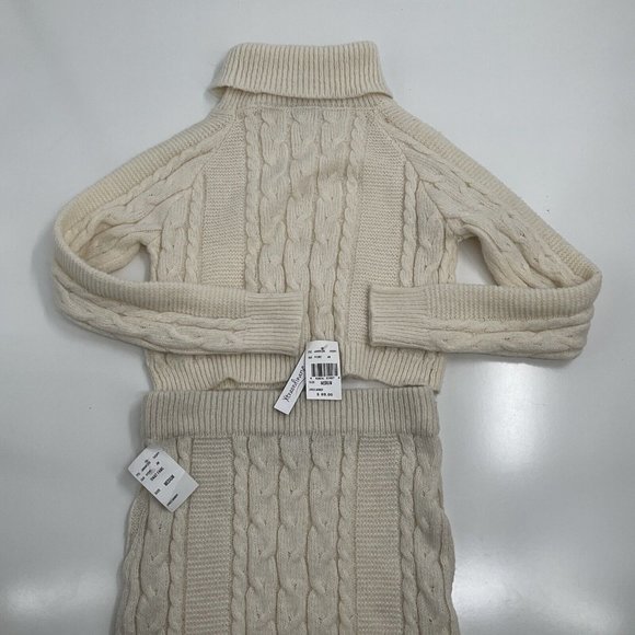 Xtraordinary 2 Piece Long Sleeve Turtle Neck Chunky Knit Sweater & Skirt… - Picture 7 of 16
